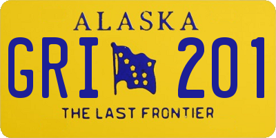 AK license plate GRI201