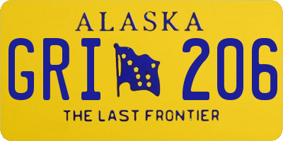 AK license plate GRI206