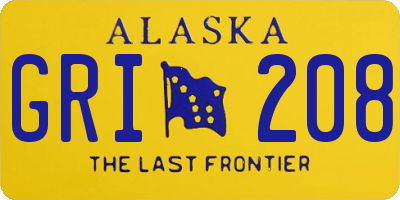 AK license plate GRI208