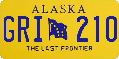 AK license plate GRI210