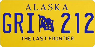 AK license plate GRI212