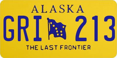 AK license plate GRI213