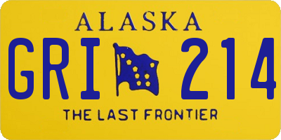 AK license plate GRI214