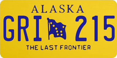 AK license plate GRI215