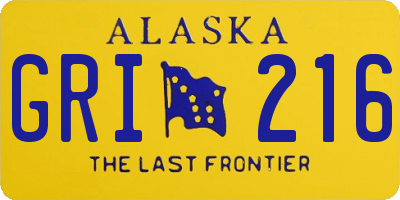 AK license plate GRI216