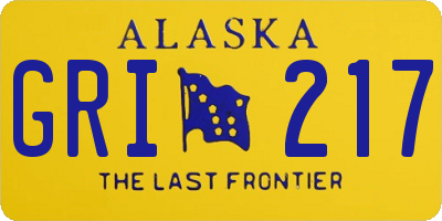 AK license plate GRI217