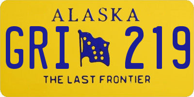 AK license plate GRI219