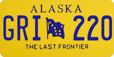 AK license plate GRI220