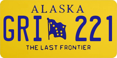 AK license plate GRI221