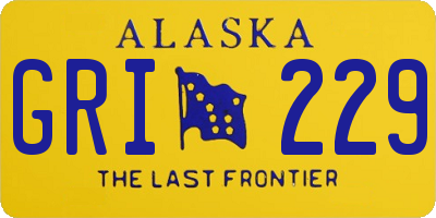 AK license plate GRI229