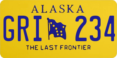 AK license plate GRI234