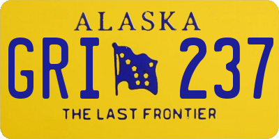 AK license plate GRI237