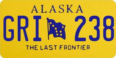 AK license plate GRI238