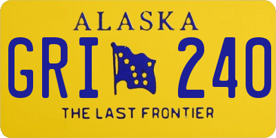 AK license plate GRI240