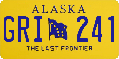 AK license plate GRI241