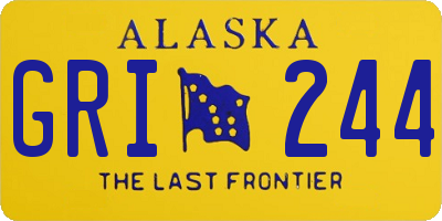 AK license plate GRI244