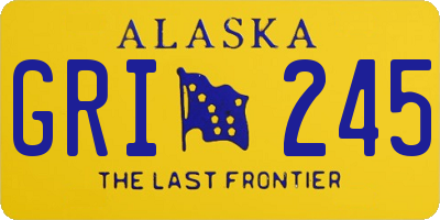 AK license plate GRI245