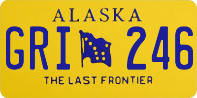 AK license plate GRI246