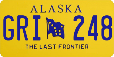 AK license plate GRI248