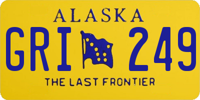 AK license plate GRI249