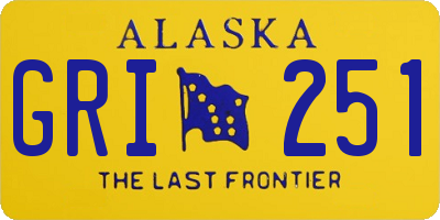 AK license plate GRI251