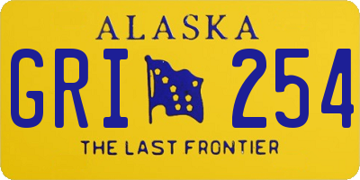 AK license plate GRI254