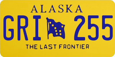 AK license plate GRI255