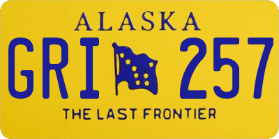 AK license plate GRI257