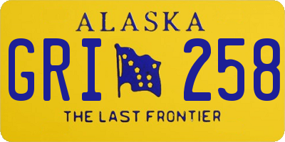 AK license plate GRI258