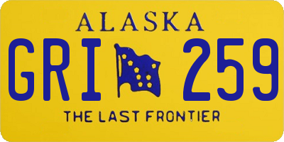 AK license plate GRI259