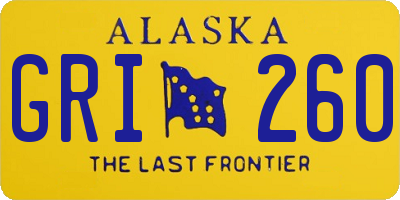 AK license plate GRI260