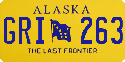 AK license plate GRI263