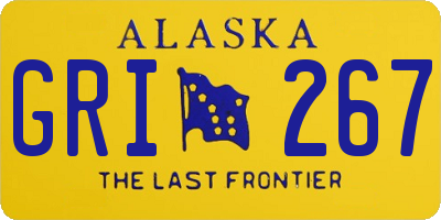 AK license plate GRI267