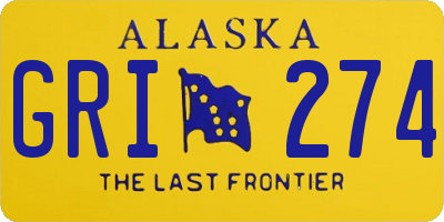 AK license plate GRI274