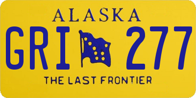 AK license plate GRI277