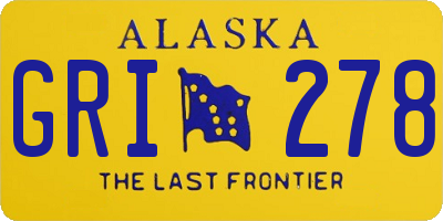 AK license plate GRI278