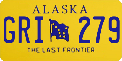 AK license plate GRI279