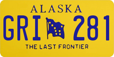 AK license plate GRI281