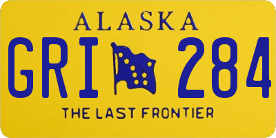 AK license plate GRI284