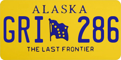 AK license plate GRI286