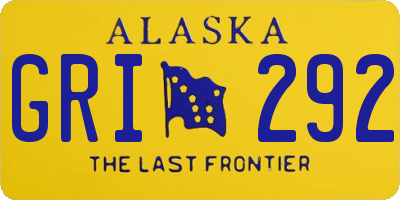 AK license plate GRI292