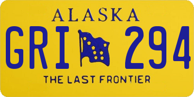 AK license plate GRI294