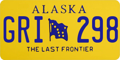 AK license plate GRI298