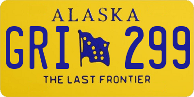 AK license plate GRI299