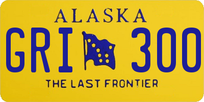 AK license plate GRI300