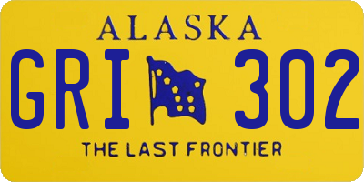 AK license plate GRI302