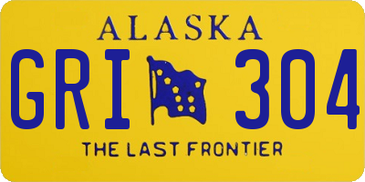 AK license plate GRI304