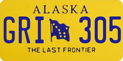 AK license plate GRI305