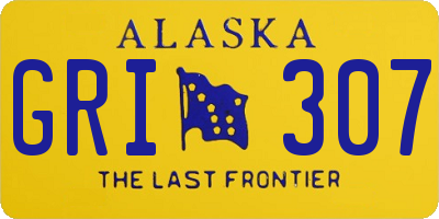 AK license plate GRI307