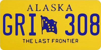 AK license plate GRI308